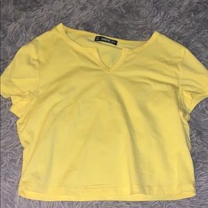 Yellow crop top